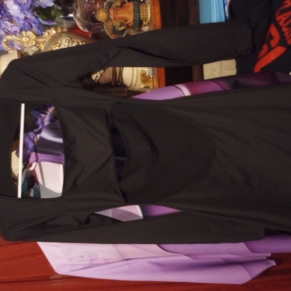 S Do My Self black longsleeve low neck Dress